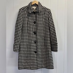 Vintage JM Collection Womens Academia Houndstooth Winter Coat Size M